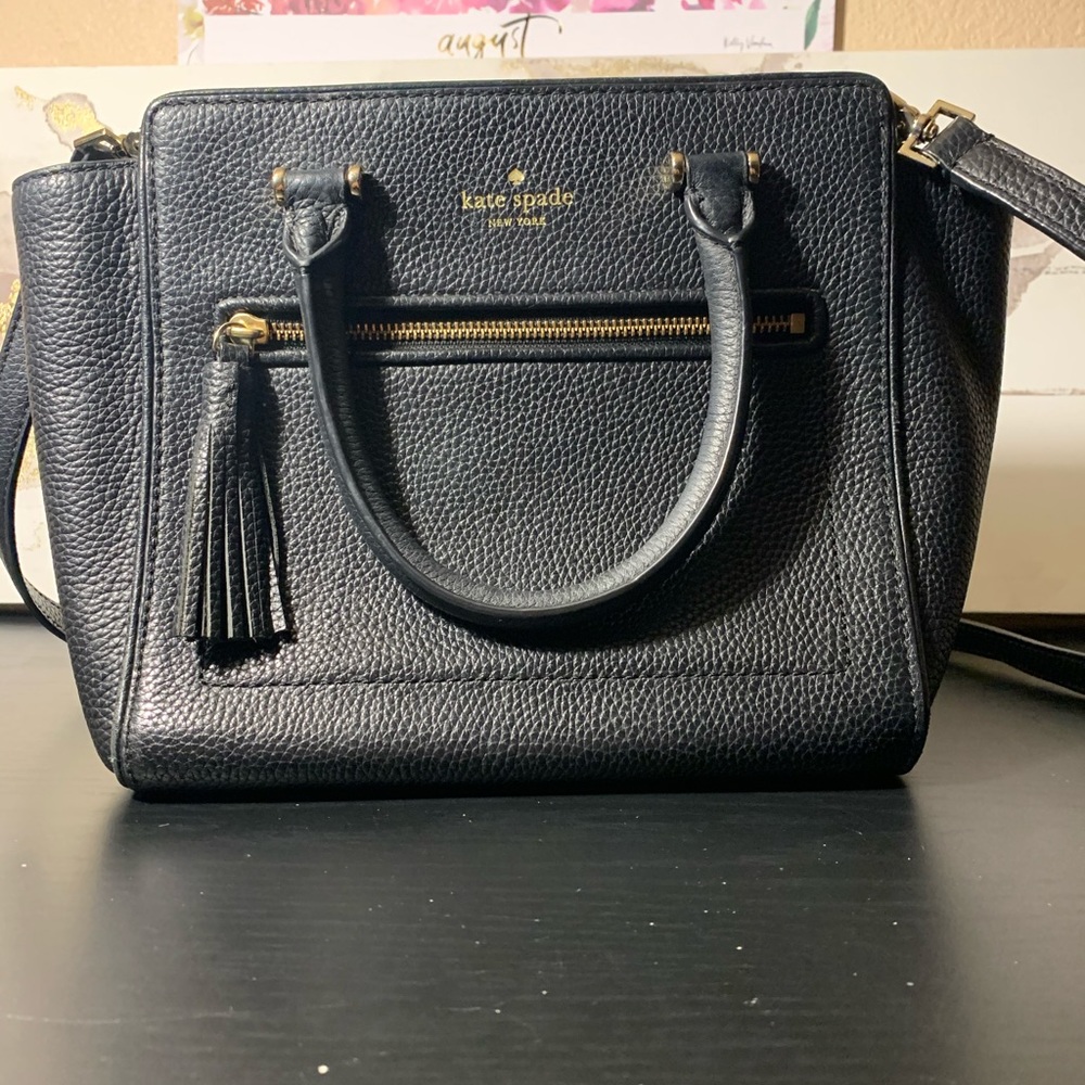Black Leather Kate Spade purse